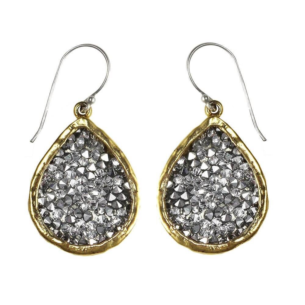 NEW WAXING POETIC kristal teardrop earrings in gold